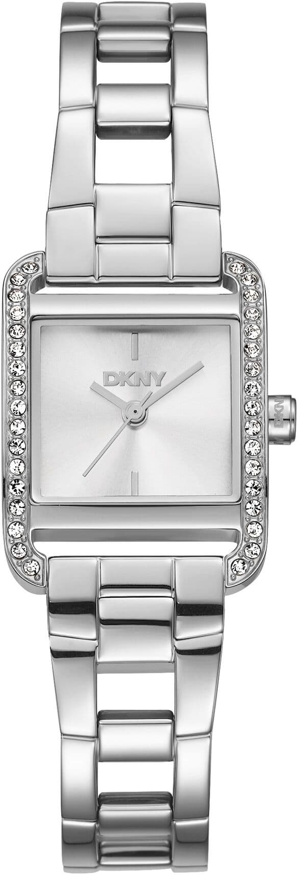 Quarzuhr DKNY "Mini square Watch Set", silber (silberfarben), Armbanduhren, Damen, Quarzuhr, Armbanduhr, Damenuhr, Edelstahlarmband, Ideal auch als Geschenk