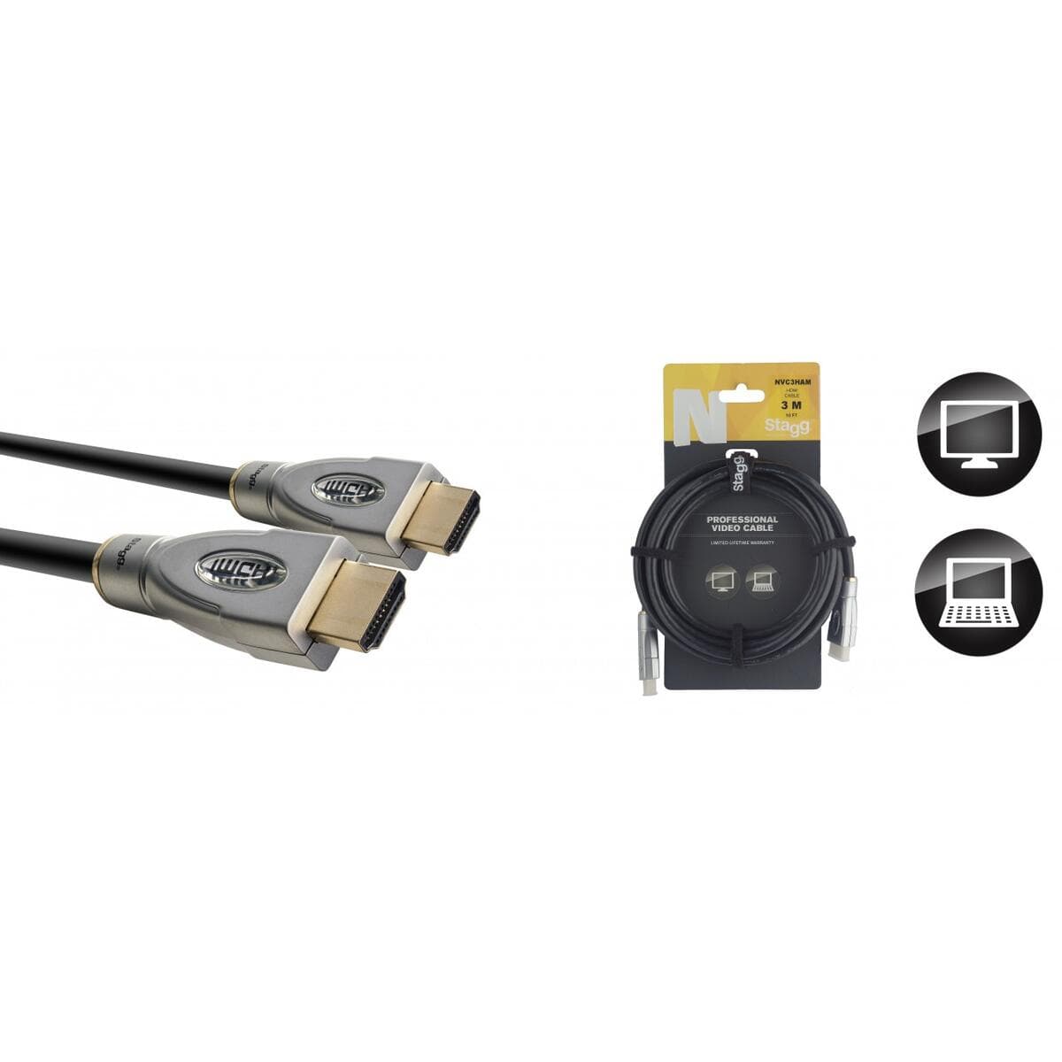 STAGG Video Kabel HDMI A-Male NVC3HAM