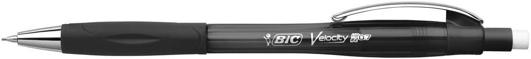 BIC Stiftpenna, Velocity Pro, 0,7 mm HB-stift, svart pennkropp med gummigrepp