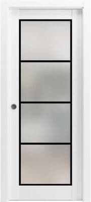 SartoDoors Planum 2132   Interior French Doors French Door   Solid Wood   Hardware Set   18x80, White Silk Bedroom Door