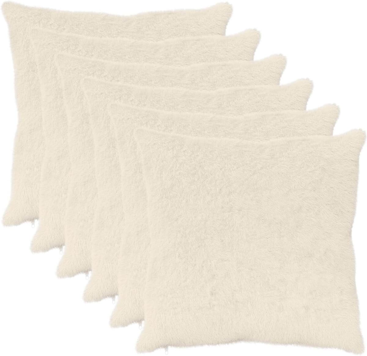 vidaXL Housse de coussin 6 pc HEERLEN Blanc 80 x 80 cm