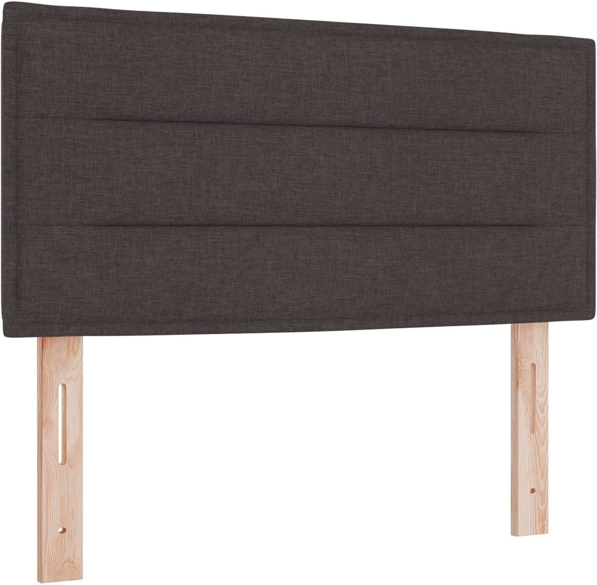 vidaXL Tête de lit LED avec bandes LED Marron foncé 90 cm tissu