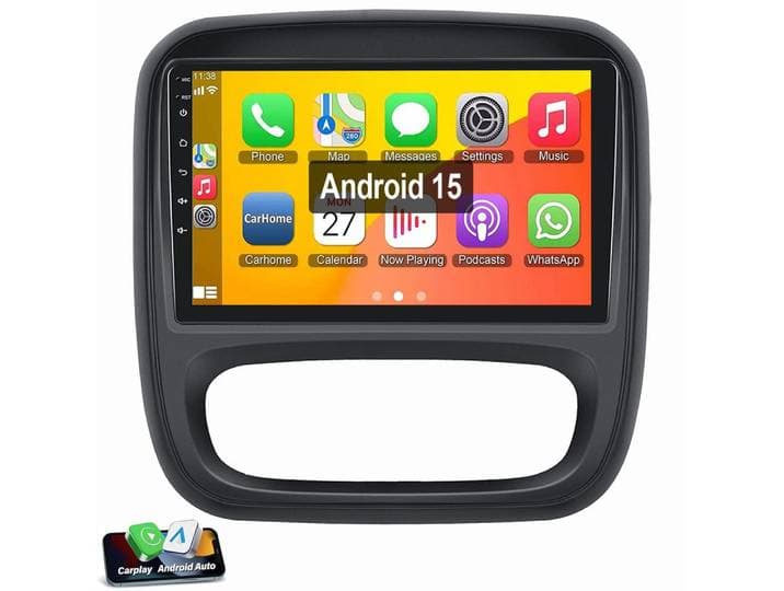 MOPECT Für Opel Vivaro B Renault Trafic Android 15 Wireless Carplay Autoradio (RDS, Digitalradio (DAB), FM)