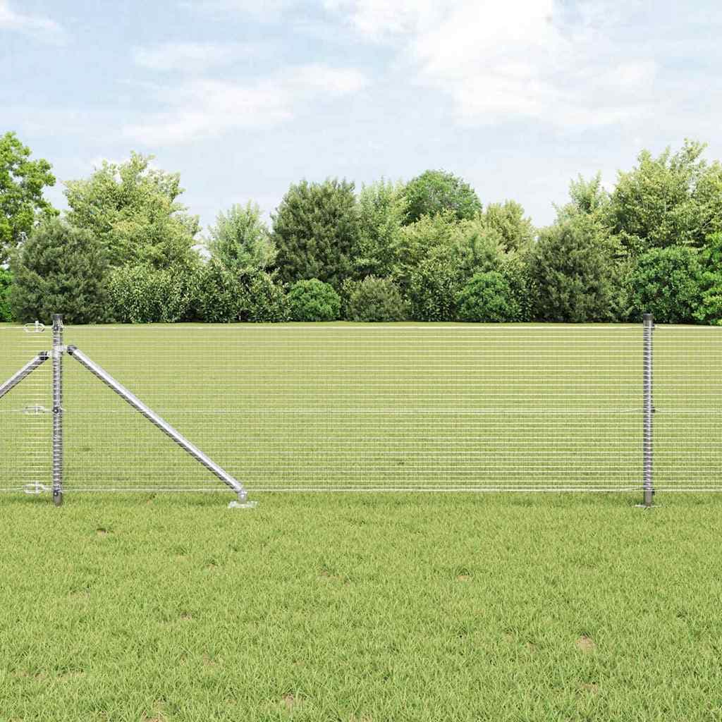 vidaXL Clôture en fil soudé avec pointes 25 x 0,4 m Acier galvanisé