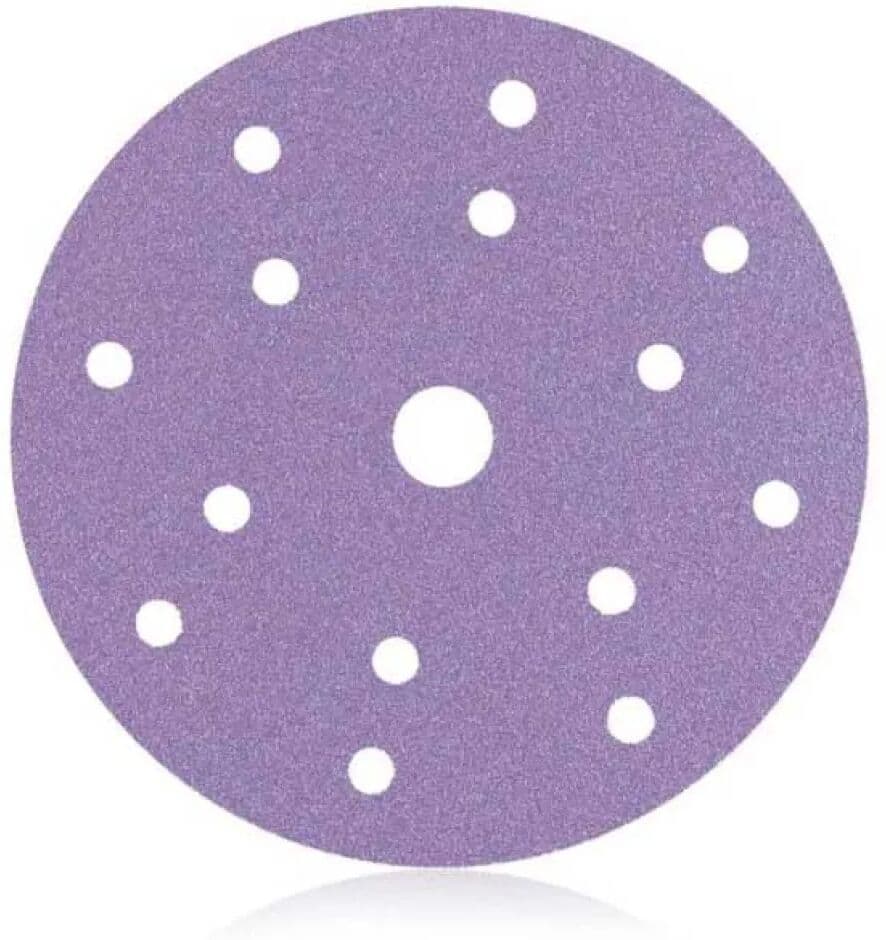 Smirdex Disco De Papel Autoadhesivo 740 G120 150 Mm 100 Unidades Purple One Size