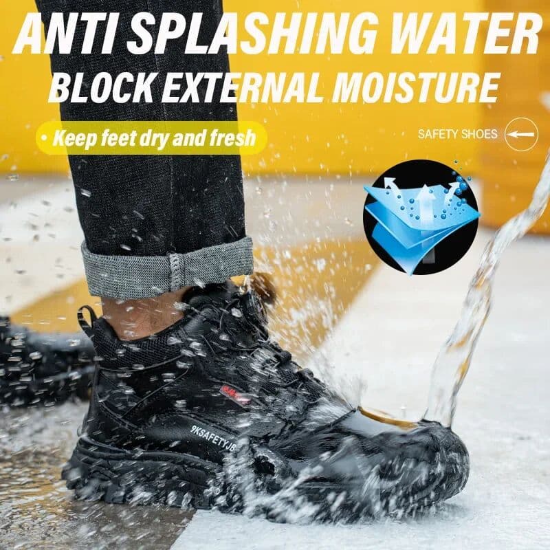 NONE Men's Fashionable Safety Shoes 6KV Insulated Breathable Water-Resistant Anti-Slip Comfortable Work Footwear for Casual And Profe