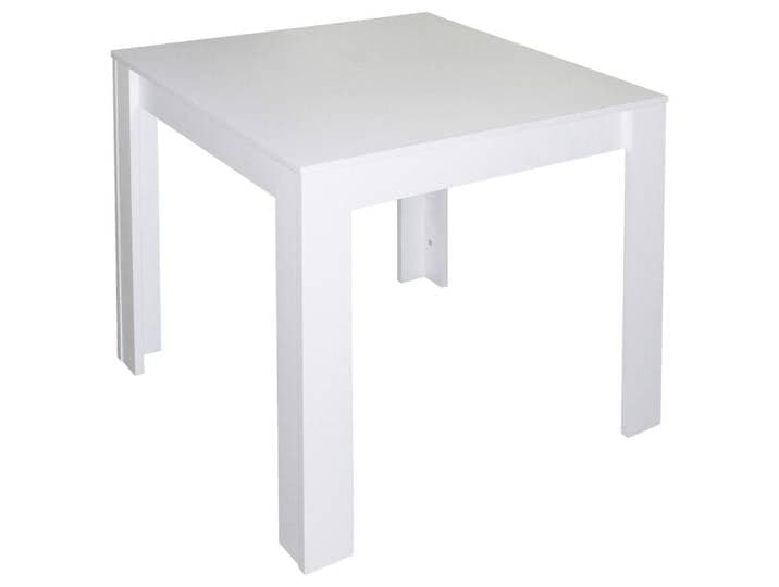 Livetastic Esstisch, Weiß, quadratisch, Säule, 80x75x80 cm, Esszimmer, Tische, Esstische, Esstische quadratisch