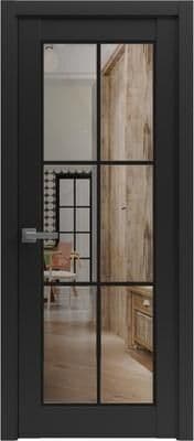 SartoDoors Lucia 2366   Interior French Doors French Door   Solid Wood w/ Glass   Frame & Hardware Included   18x80, Matte Black