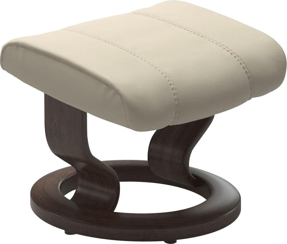 Fußhocker STRESSLESS "Consul", beige (cream batick), B:54cm H:38cm T:39cm, Leder BATICK: BATICK ist ein leicht korrigiertes, durchgefärbtes und genarbtes Möbelleder, bei dem die meisten Unebenheiten und Spuren in der Regel entfernt wurden.;Leder PALOMA: P