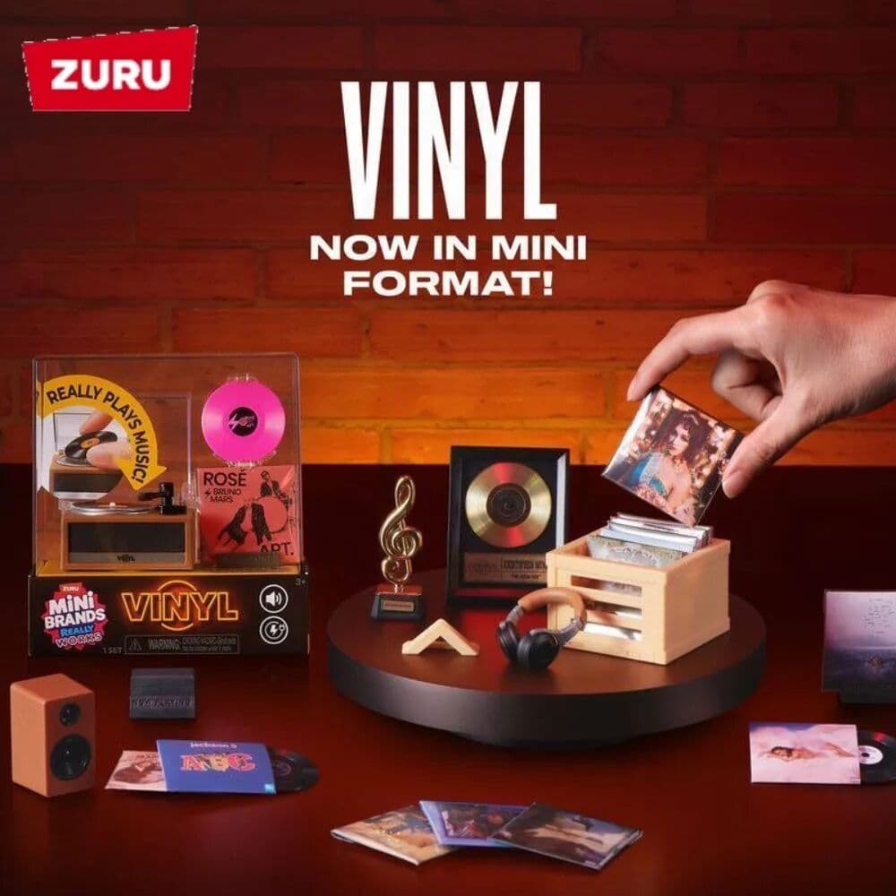 Hot Toys ZURU Mini Vinyl Record Player MiniatureToyBlind Collectible Ornament Gift Blind Box Toys Mystery Figure Surprise Box Mistery Box