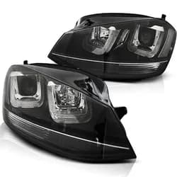 Scheinwerfer U-Tube LED Tagfahrlicht passend für VW Golf 7 Bj. 12-16 Schwarz Edition