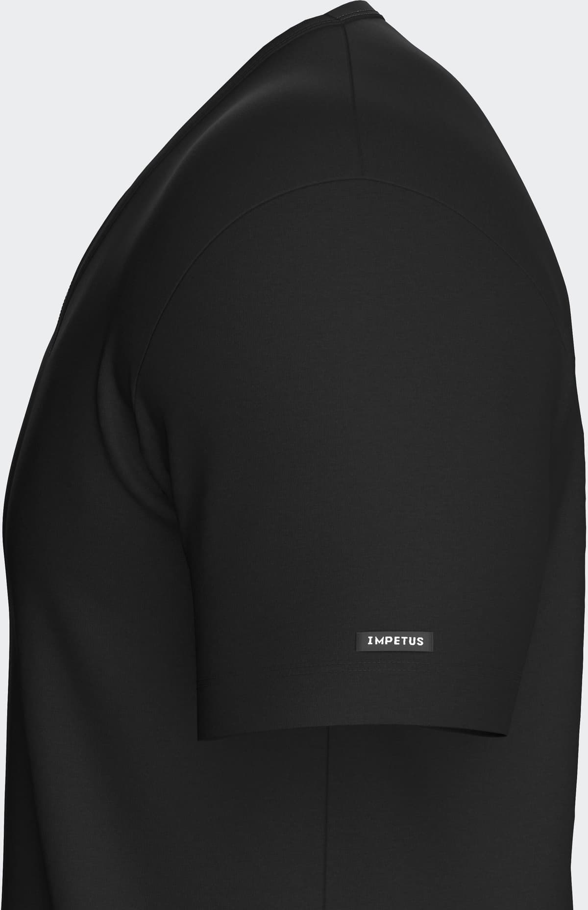 IMPETUS T-shirt de homem gola em V Cotton Stretch PRETO (L)