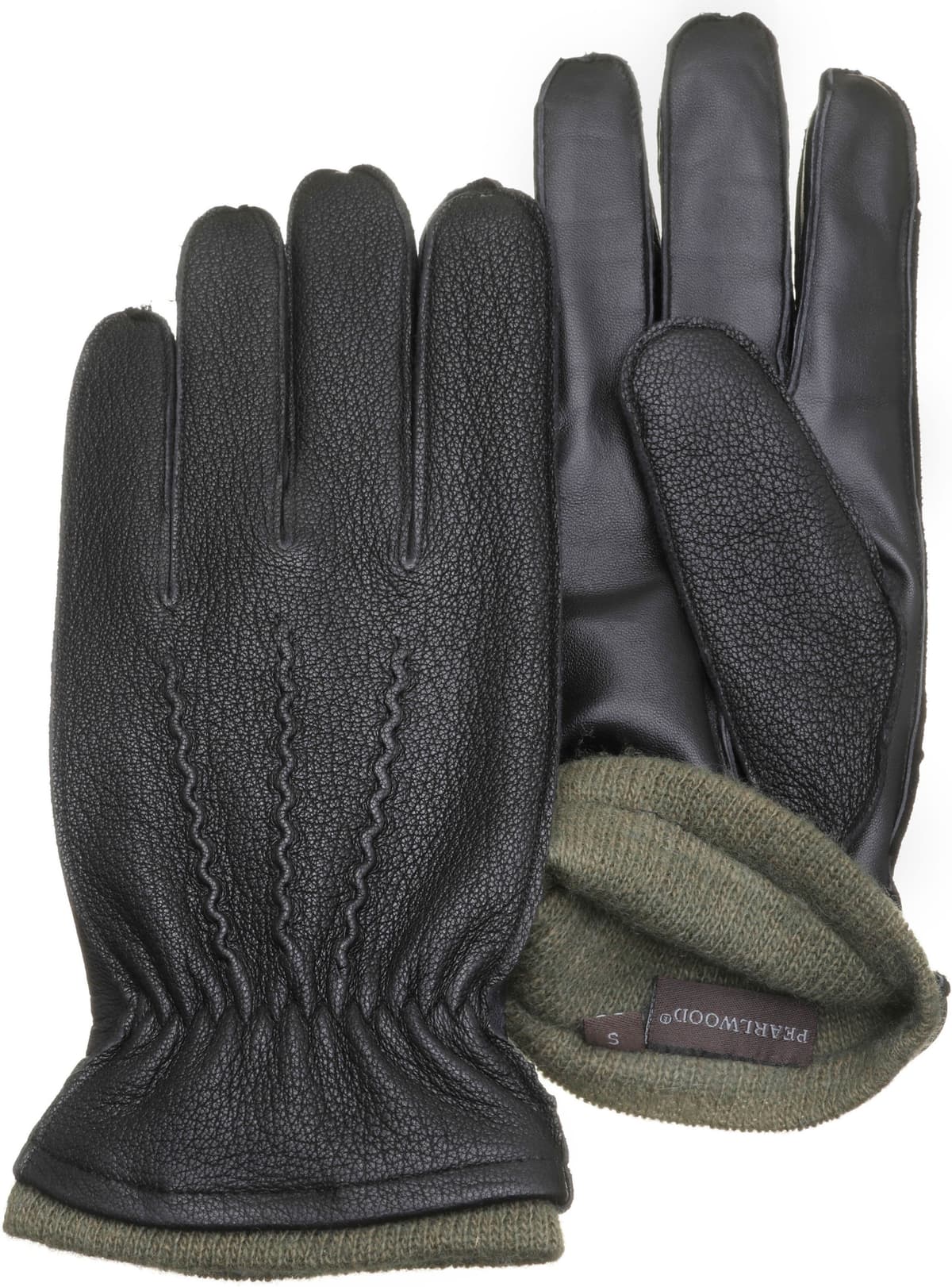 Lederhandschuhe PEARLWOOD "Miles", Herren, Gr. 9.5, schwarz, Schafsleder, unifarben, Handschuhe Lederhandschuhe, Touchscreen proofed - 10 Finger System schwarz 9.5