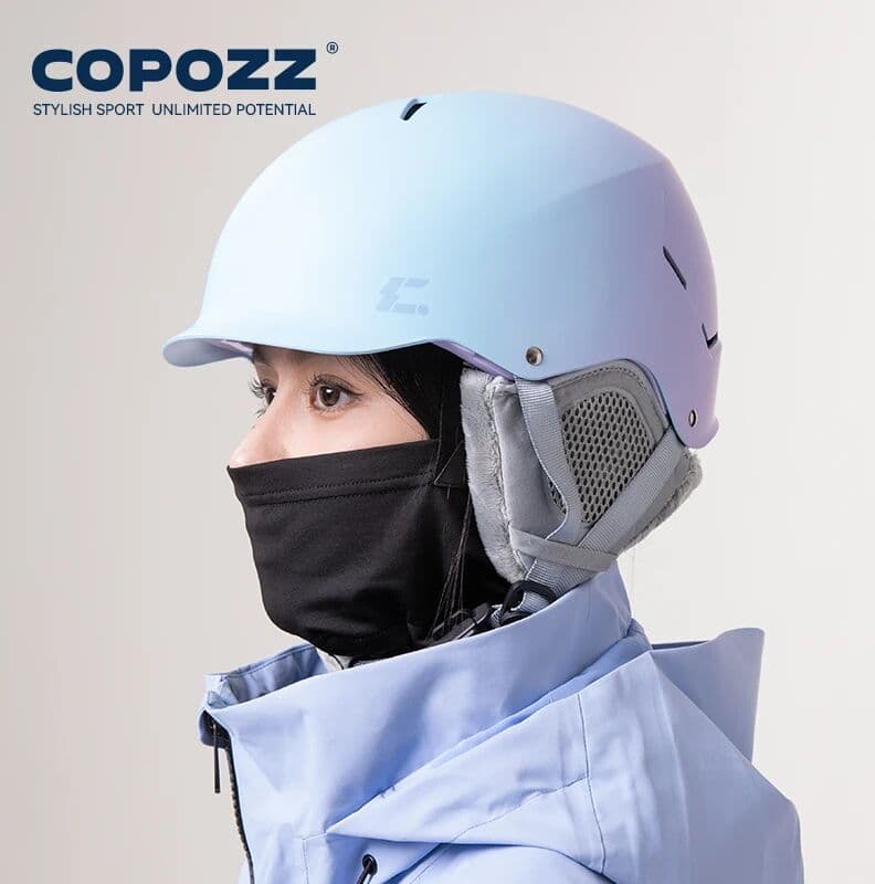 COPOZZ Certificated Ski Helmet Husband Integrally-Molded Snowboard Helmet with Magnetic Bukcle Motorcycle Snow Men Women Adult