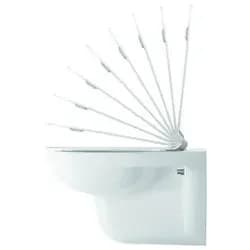 DU WC-Sitz D-Code ohne SoftClose Scharniere edelstahl, weiß