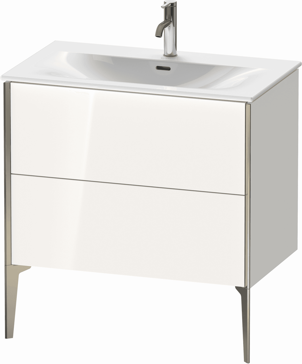 XViu Duravit vasque XV43020B122 81 x 59, 2000 x 48 cm, match1 brillant, 2 blanc