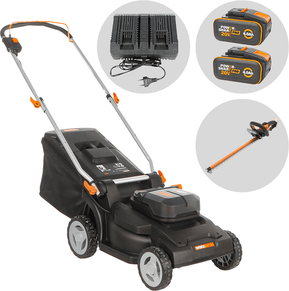 Worx Nitro WG745E - Akku-Rasenmäher - 2x20V/4Ah - Schnittbreite 41cm