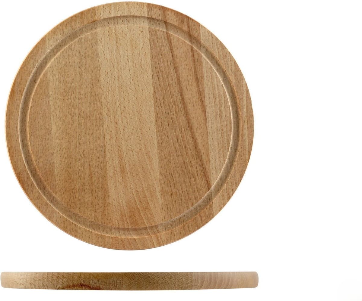 Kesper Tagliere Tondo diam. 25 cm H 1,5 con Scanalatura