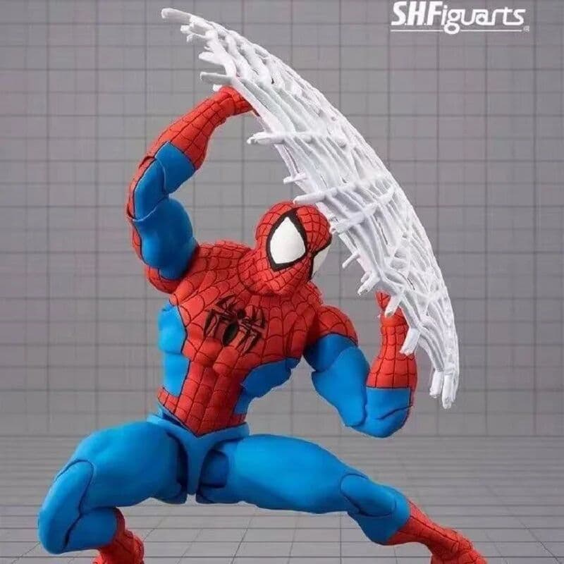 Fondjoy Shfiguarts Spider Man Fighting Version Articulated Action Figure Collectible For Adult Collection Home Desktop Display