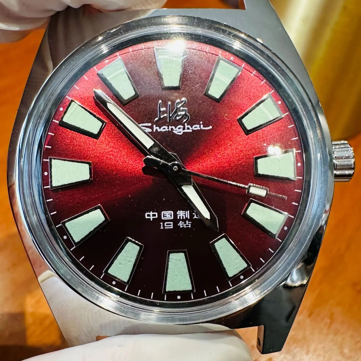 HEIMDALLR SHANGHAI Men's Manual Mechanical Watch 36mm Retro Skeleton Watch for Shanghai 8120 Manual Movement