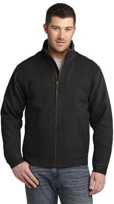 CornerStone CSJ40 Washed Duck Cloth Flannel-Lined Work Jacket in Black size 5XL