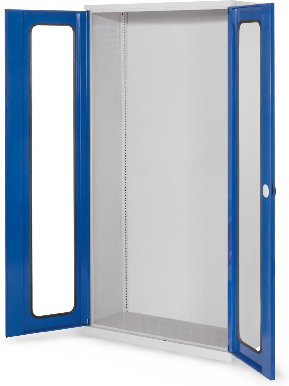 Kappes Systemschrank Leergehäuse Serie 400 RAL 7035/5010 Sichtfenstertüren (1250.00.5016)