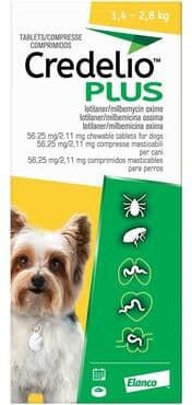 Credelio Plus For Extra Small Dog 1.4-2.8kg (Yellow) 12 Chews