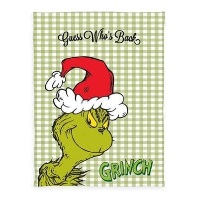 Klaus Hering 7622601036 - Grinch Wellsoft-Decke , Grinch Wellsoft-Decke , 150x200 cm