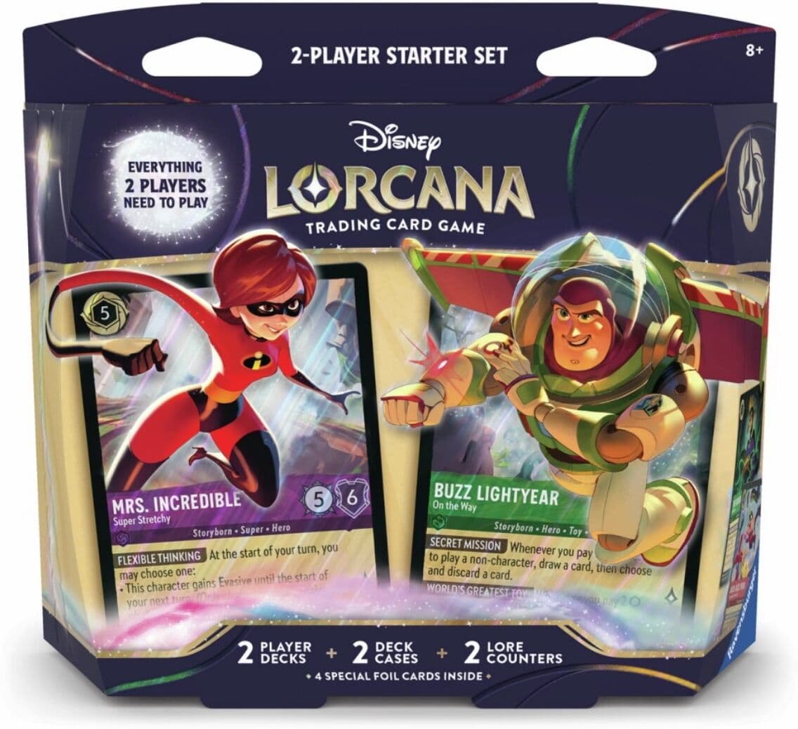 Disney Lorcana TCG Wilds Unknown - Mrs. Incredible & Buzz Lightyear 2 Player Starter