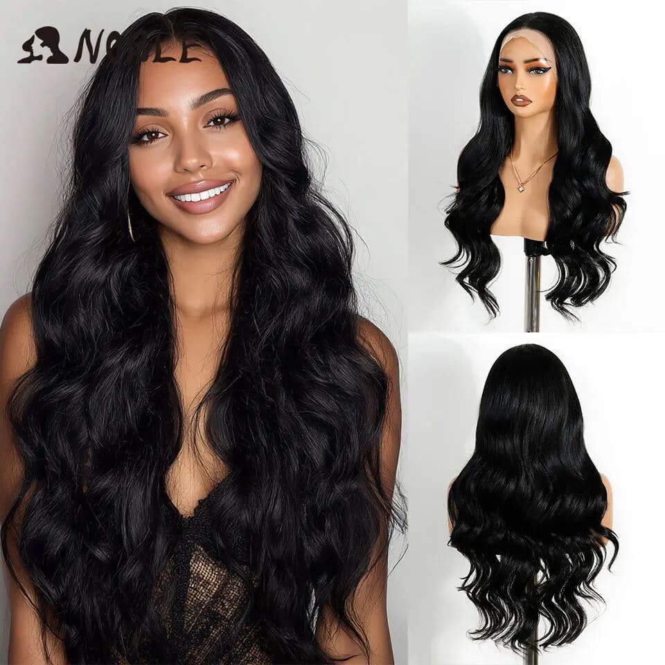 Noble Synthetic Lace Front Wig HD Transparent 13X4 Lace Body Wav Wigs 28