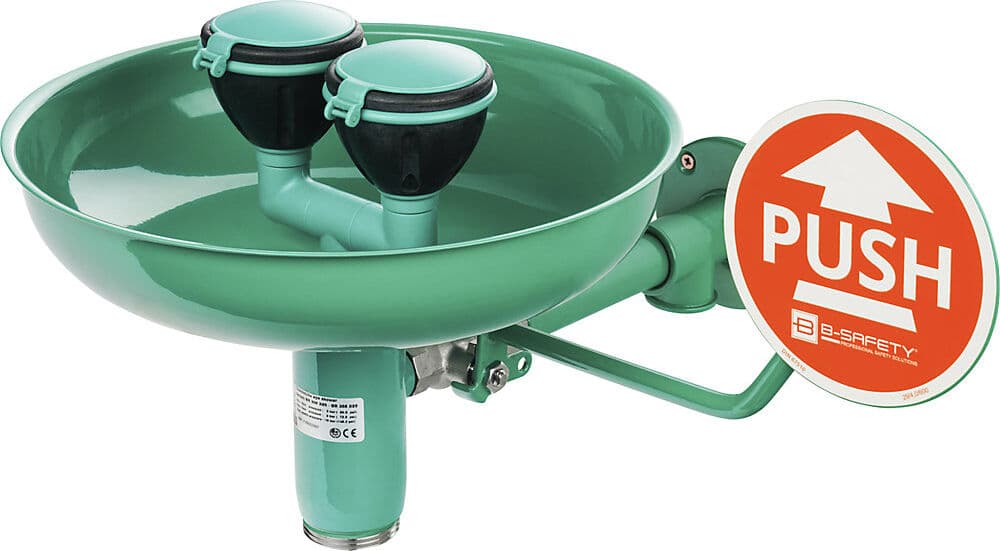 B-SAFETY Sicherheits-Augendusche ClassicLine, Druck min. 2,5 bar, grün