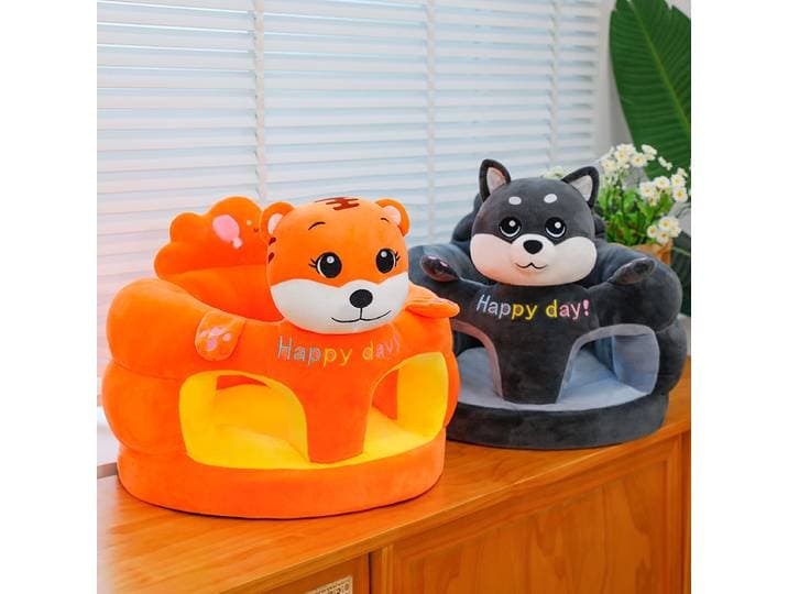Siège de canapé en peluche pour bébé en bas âge, chaise d'apprentissage, dossier de sécurité, Base en éponge Anti-chute, housse antidérapante lavable, vente en gros, singe