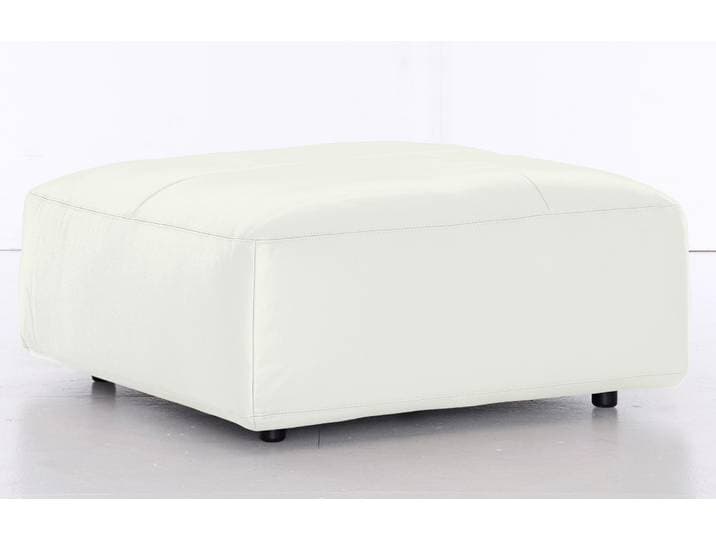 Hocker MUSTERRING LUCIA , grau (stone bax), B:100cm H:43cm T:100cm, Flachgewebe VALMONT (60% Baumwolle/40% Leinen);Leder PURO, pigmentiertes Leder;Microfaser CRONA (100% Polyester);Flachgewebe FLORIS (100% Polyester);Leder BAX, pigmentiertes Leder, Hocker, Hocker