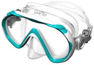Cyklop barn 8-14 år vit/grön med plastlins - SeaPro