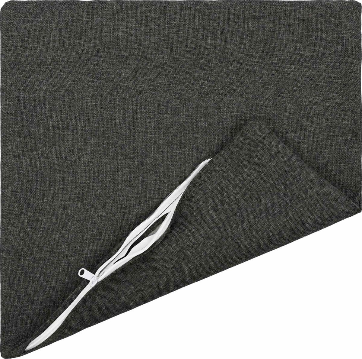 vidaXL Coussin avec oreiller HEERLEN 12 pc Gris foncé Tissu