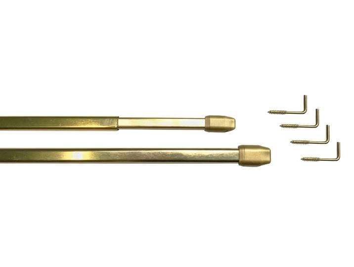 Vitragenstange GARESA Vitragenstange 11 mm , grau (messingfarben), Ø:11mm, Gardinenstangen, Vitragenstange, zum Schrauben auf dem Fensterrahmen, einfache Montage, 2 Stück