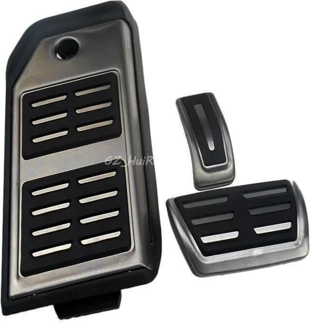 Cherk For Audi Q7 SQ7 2016-2021 Q8 2018-2021 Car Accessories Stainless Steel Fuel Gas Brake Footrest Pedal Cover Plate 3pcs