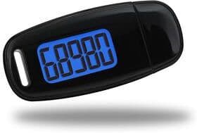 Smart Shopping Spot 3D Pedometer USB Rechargeable Walking Step Counter With Backlight Accurate Step Tracker black