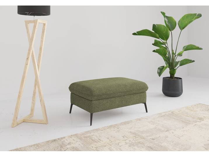 Polsterhocker SIT & MORE Emely , grün (hellgrün), B:104cm H:47cm T:69cm, 100% Polyester, Hocker, Polsterhocker, mit praktischen Stauraum