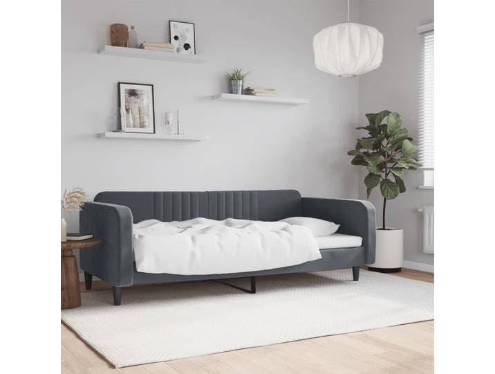 vidaXL Tagesbett Dunkelgrau 90x200 cm Samt