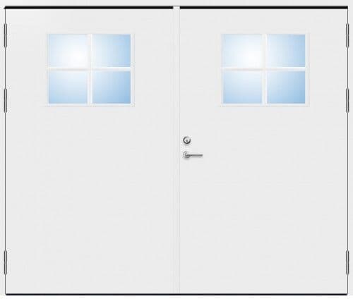 Dörrtema Slagport 18 Graders Hdf Slät Med Glas Och Spröjs