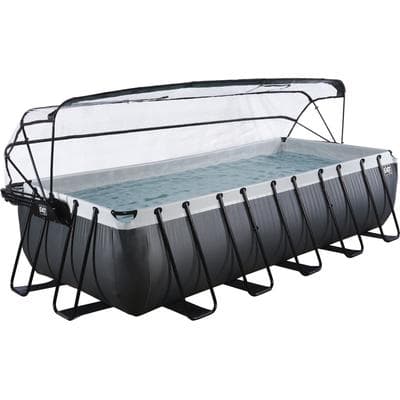 Framepool EXIT "inkl. multifunktionaler Poolabdeckung", schwarz, B:250cm H:122cm L:540cm, Schwimmbecken, BxLxH: 250x540x122 cm, mit Sandfilterpumpe & Sicherheitsleiter