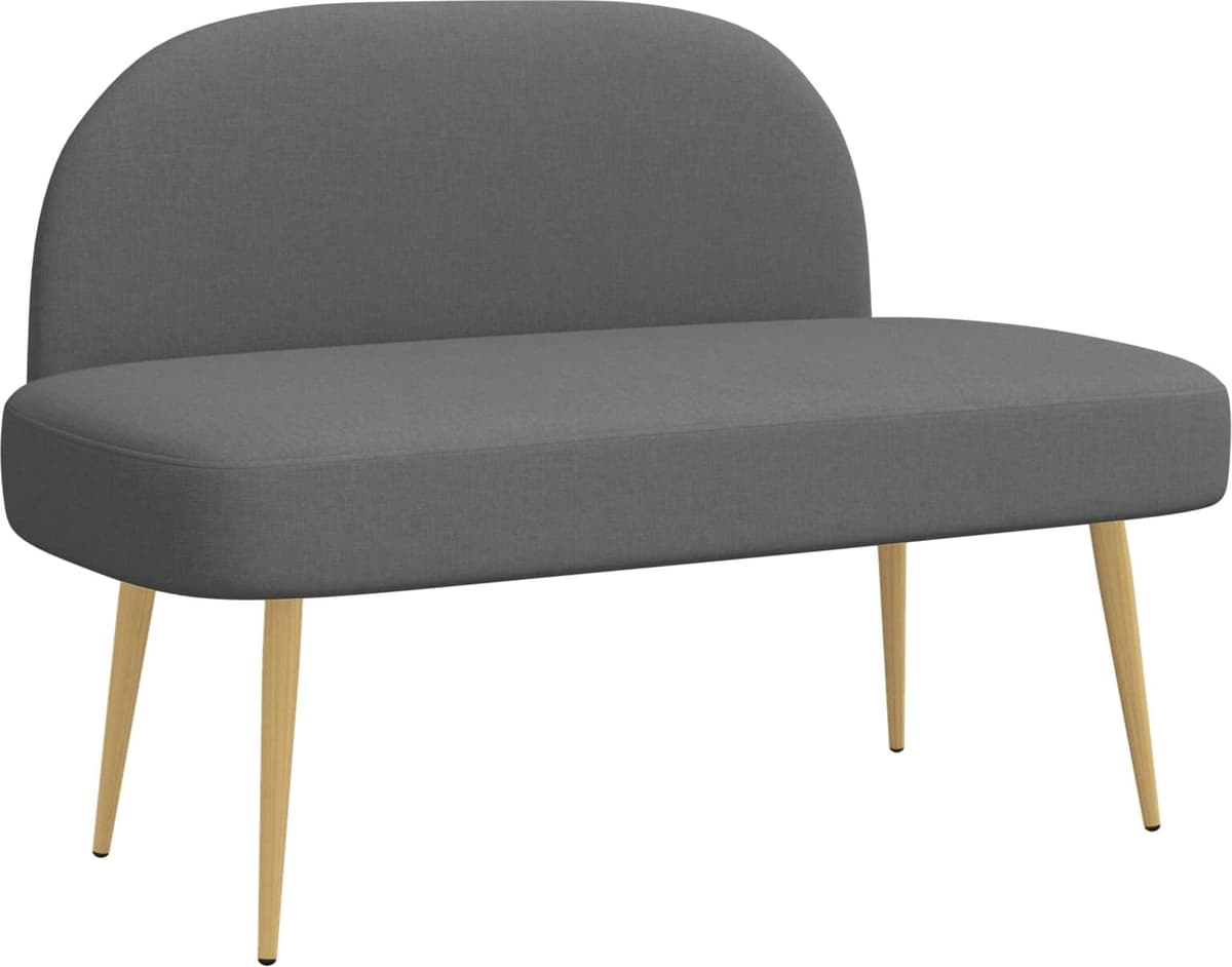 vidaXL Banc rembourré avec dossier Gris foncé 110 x 60 x 76 cm