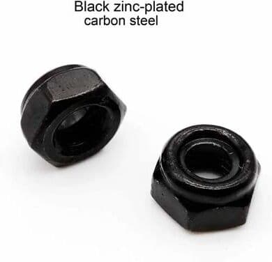 Uplifted Goods Vertex Core Blackened Stainless Steel Lock Nut Series black Carbon Steel 25pcs M2