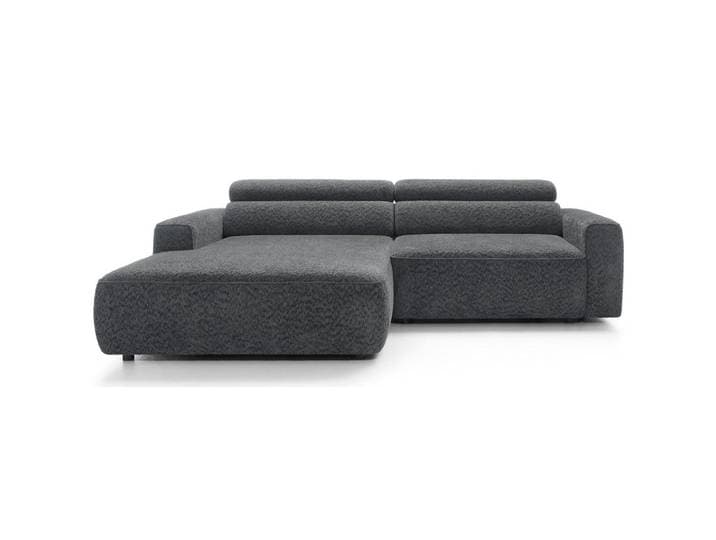 Selsey Ecksofa Fando Dunkelgrau Chenille, Kunststoff, Ottomane links,L-Form, 252x182 cm, Wohnzimmer, Sofas & Couches, Wohnlandschaften, Ecksofas