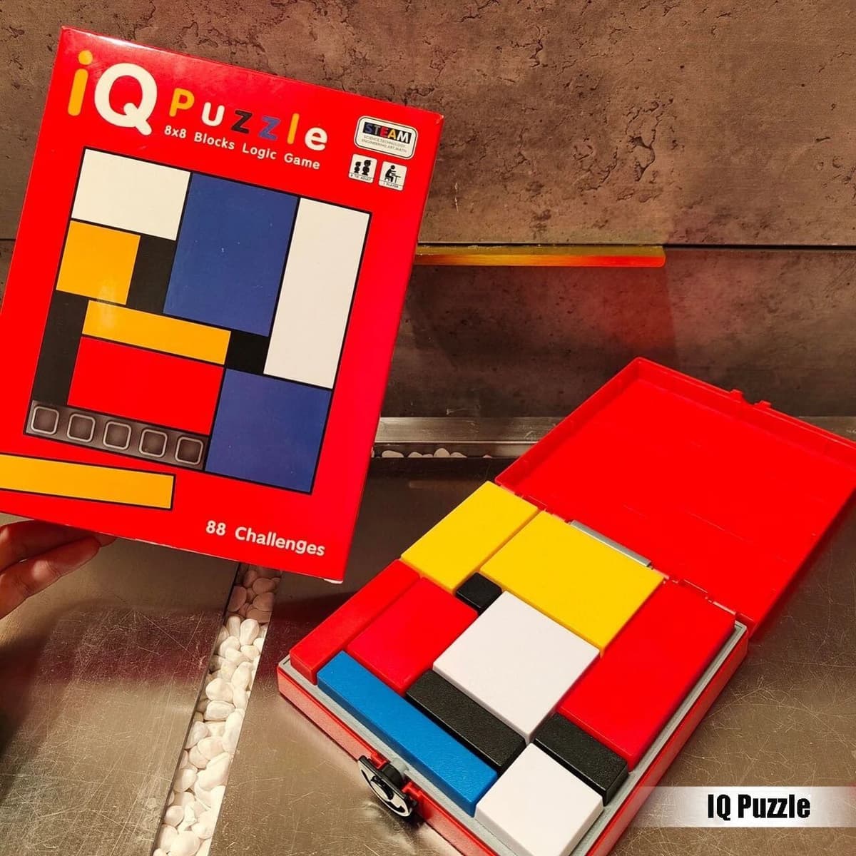 NONE ANU 88 Challenges IQ Puzzle Building Block Cognitive Skills Brain Training Board Game Mondrian Blocks Educational Toys for Kids