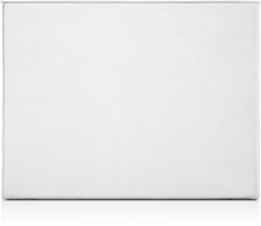 Morfeo Cabecero tapizado de líneas rectas blanco, cama 150 cm, 160x120 cm