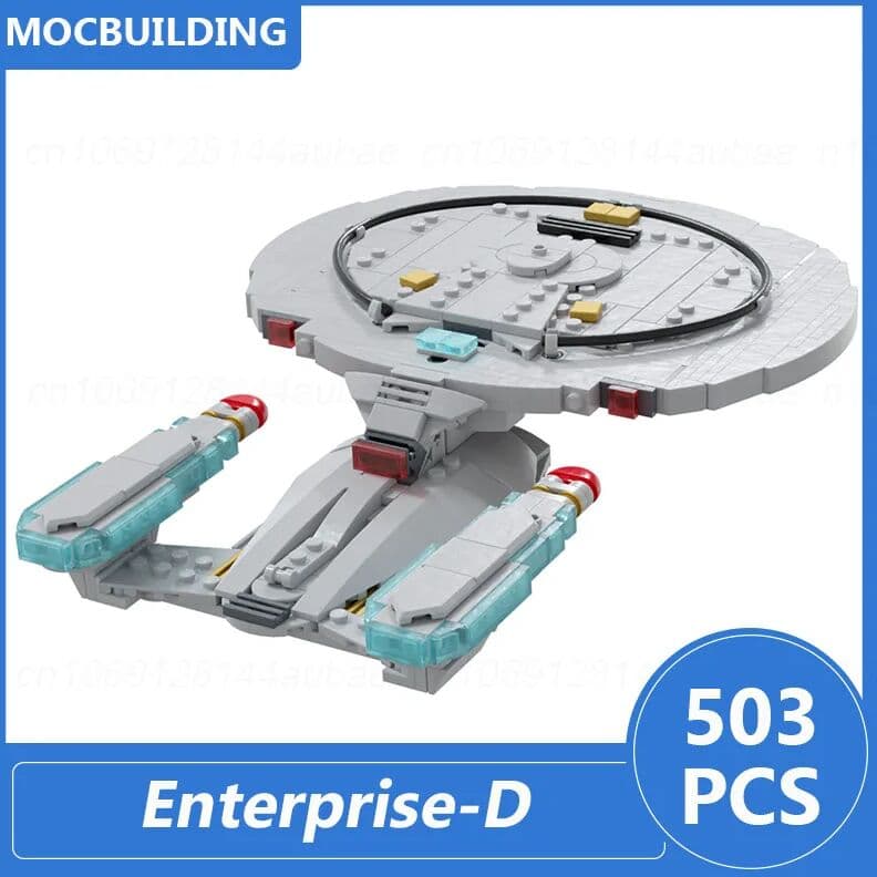 MOCBUILDING Enterprise-D Model Moc Building Blocks Diy Assemble Bricks Space Educational Creative Collection Toys Display Gifts 503PCS