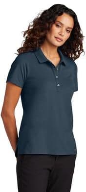 Mercer+Mettle MM1005 Women's Stretch Pique Polo Shirt in Night Navy Blue size Medium   Cotton Blend