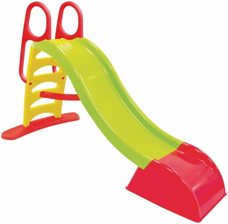sweeek Gran tobogán con conexión de agua, 180cm, verde, rojo y amarillo